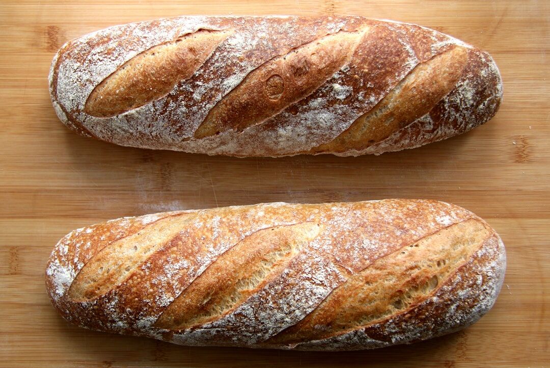 freshly baked bread loaf