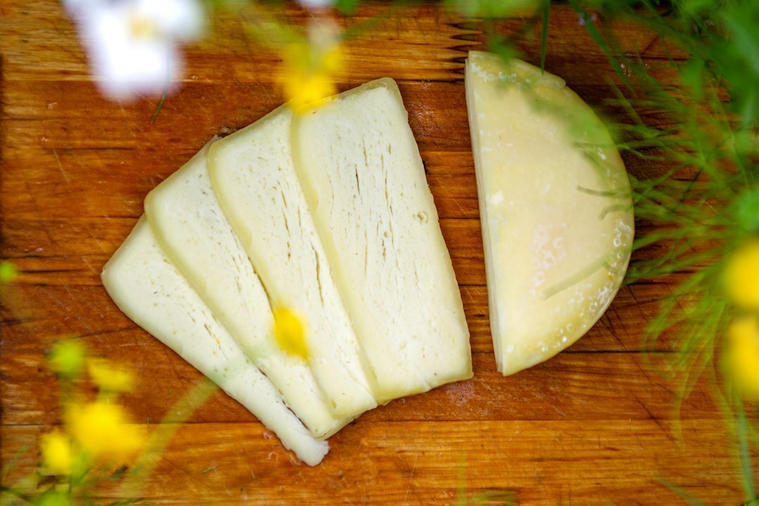 Traditional Czech bread dumplings sliced on a wooden board